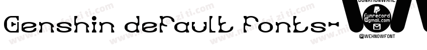 Genshin default fonts字体转换